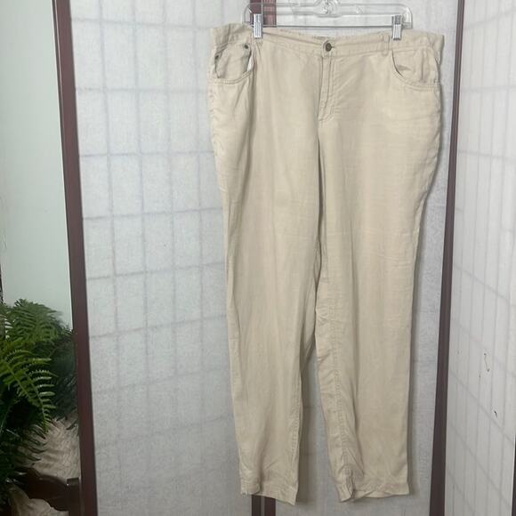 JONES NEW YORK SPORTS WOMAN LINEN‎ PANTS SIZE 16W - Picture 1 of 4